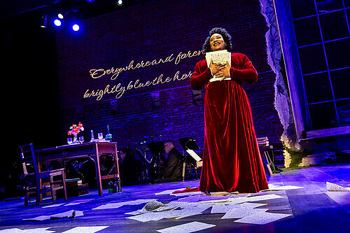 Boston Lyric Opera and MASARY Studios reimagine the supertitle as living typography, moving with the score and projected by Epson large venue laser projectors.