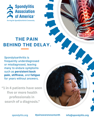 The Spondylitis Association of America Launches "The Pain Behind the Delay" Campaign to Raise Awareness of Diagnostic Delays in Spondyloarthritis