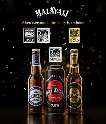 Global Beverage Brand ‘MALAYALI’ Achieves Rare 100% Award-Winning Portfolio Recognition