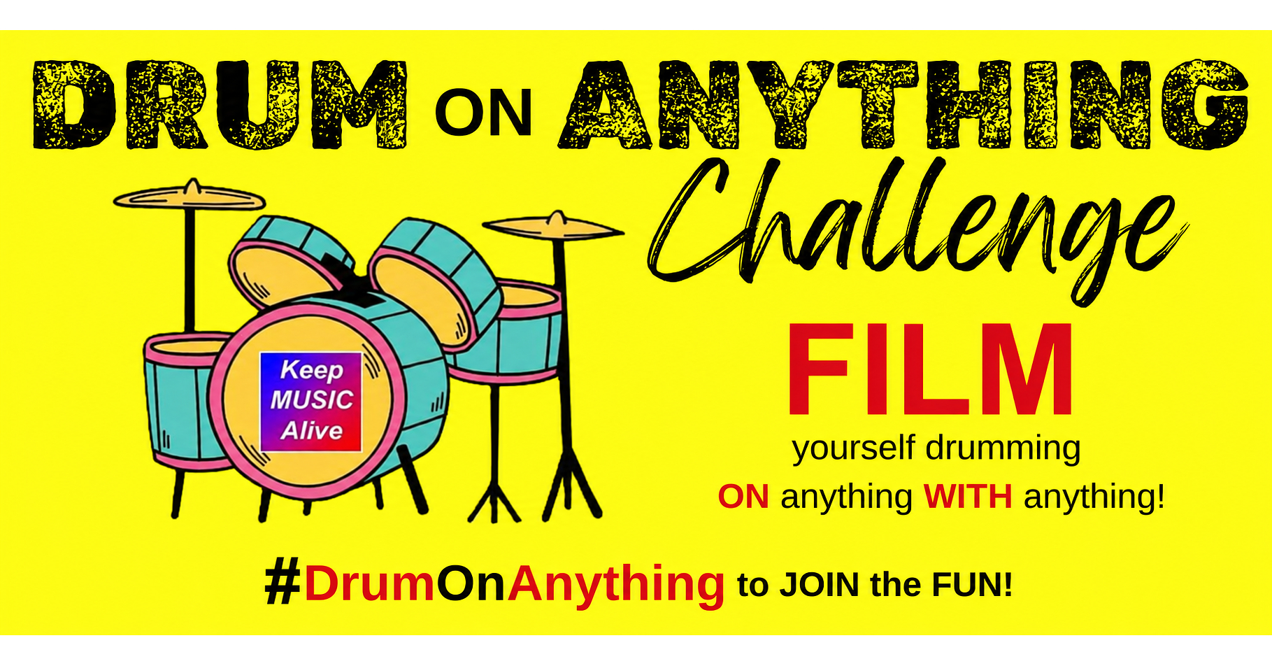 Keep Music Alive Spotlights "Drum on Anything" for Music Education to Celebrate Kids Music Day this October