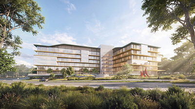 AWSOM Whole Health Campus Rendering, Courtesy of CannonDesign