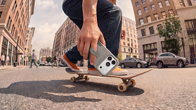 Secure your grip without the bulk with Commuter Series Grip, featuring rugged protection and a retractable finger loop that folds seamlessly into the case.