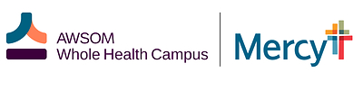 AWSOM Whole Health Campus and Mercy lockup logo