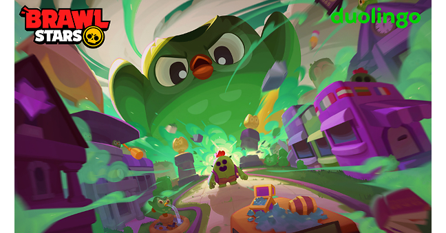 Brawl Stars' and Duolingo's Iconic Mascots Face Off in New Collaboration