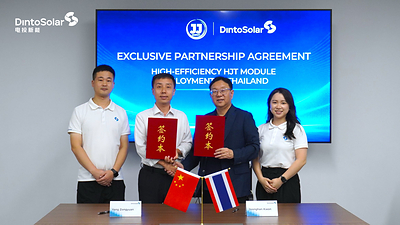 Dinto Solar and JJ Energy Form Exclusive HJT Module Partnership for Thailand’s Solar Market