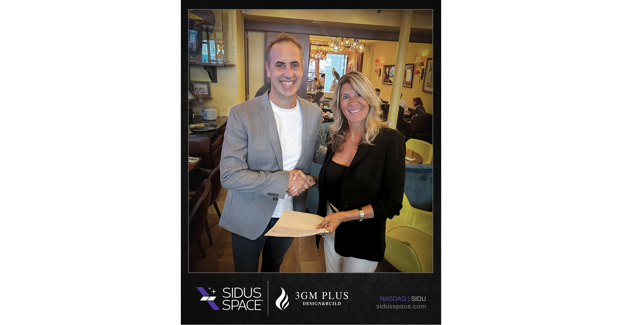 Sidus Space Signs Memorandum of Understanding with 3GM Plus to Support Development of Slovenian Small Satellite Capability