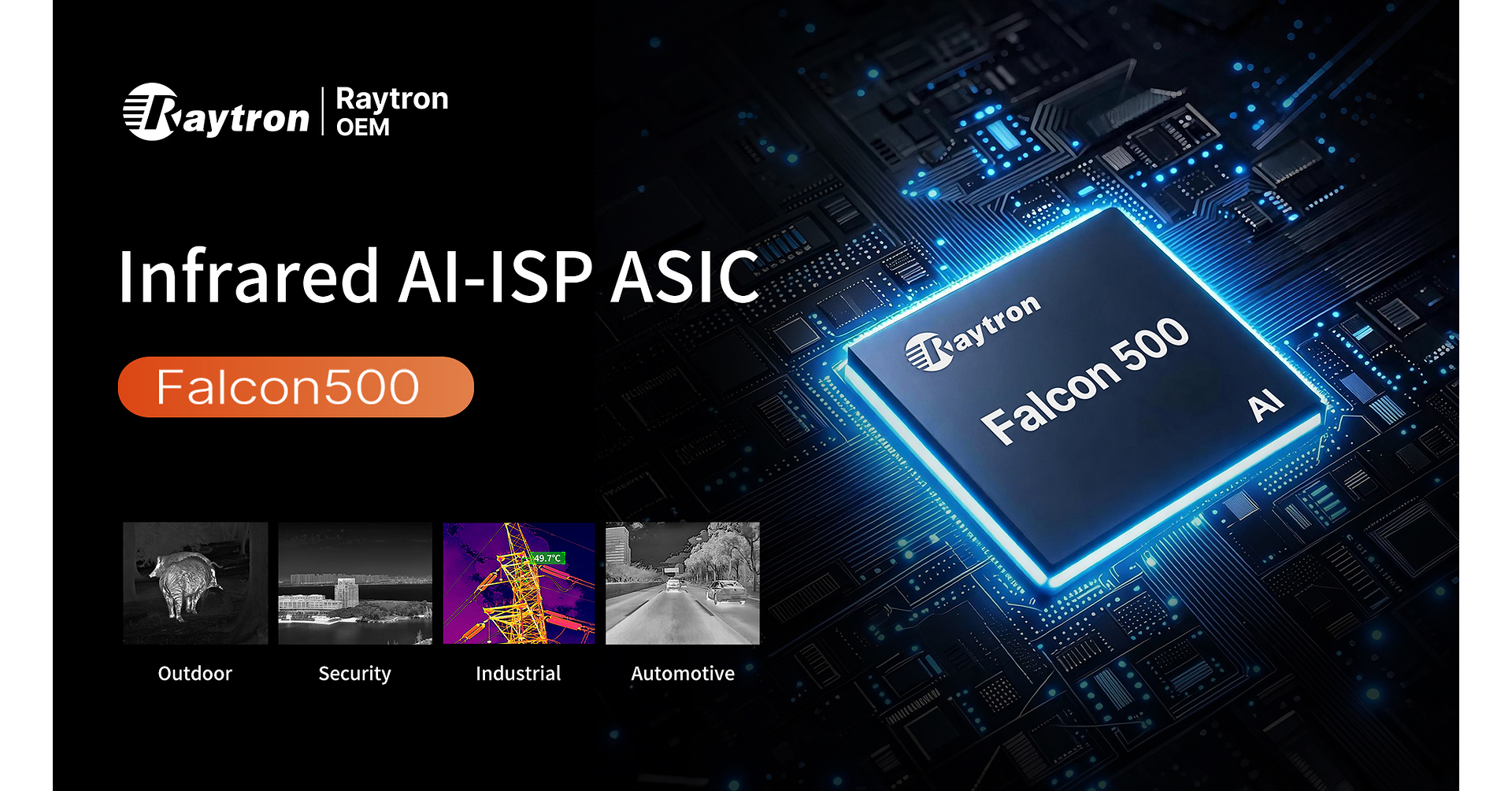 Raytron OEM lanza Falcon500, su procesador de imágenes infrarrojas de tercera generación con IA