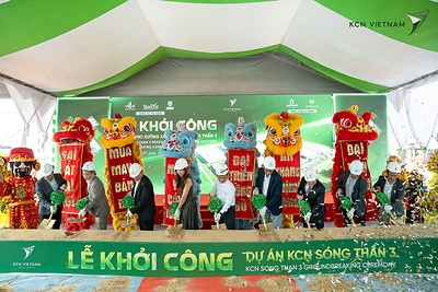 The groundbreaking ceremony for “KCN Song Than 3” marks the next step in KCN Vietnam’s strategy to expand its industrial infrastructure network across Vietnam’s key manufacturing hubs. The groundbreaking ceremony for “KCN Song Than 3” marks the next step in KCN Vietnam’s strategy to expand its industrial infrastructure network across Vietnam’s key manufacturing hubs.