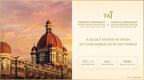 TAJ IS WORLD'S STRONGEST LUXURY HOTEL BRAND 2026 This image opens in the lightbox