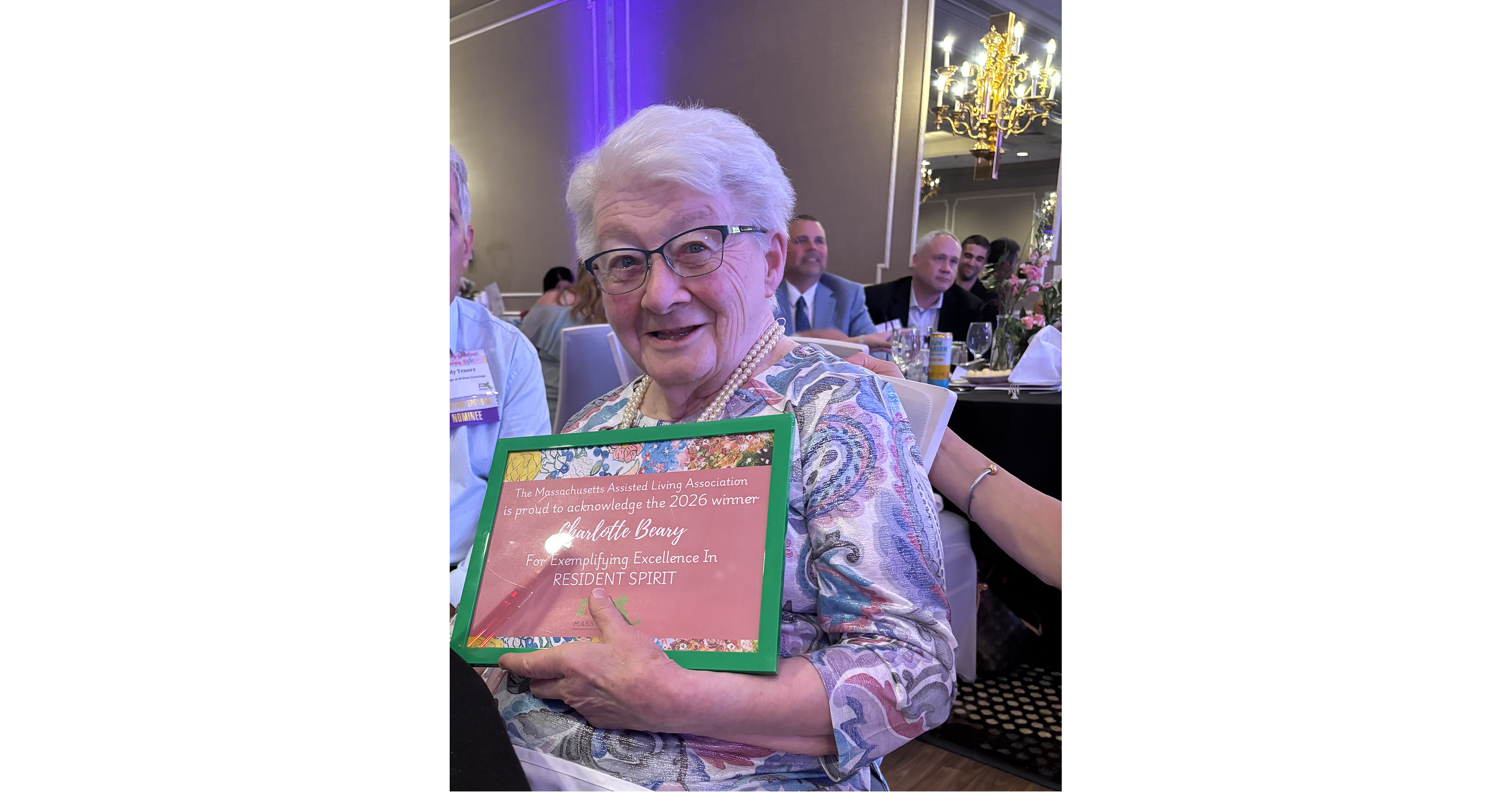 The Village at Willow Crossings Resident Charlotte Beary Honored with Mass-ALA Resident Spirit Award