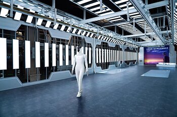 XPENG IRON humanoid robot walks off the production line. Image credit: XPENG This image opens in the lightbox