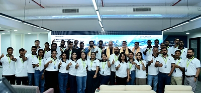 Team members of the Lifesciences Innovation hub in Bengaluru seen with Mr Juergen Bauer, Chairman & Founder of Tenthpin, Mr Michael Schmidt, Co-founder of Tenthpin and Mr Sachin Bhure, Managing Director, Tenthpin India