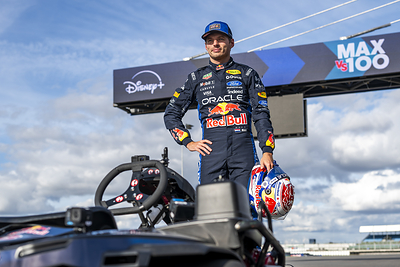 Max Verstappen seen during the Red Bull 'Max vs 100' in Silverstone, Great Britain on September 16, 2026.