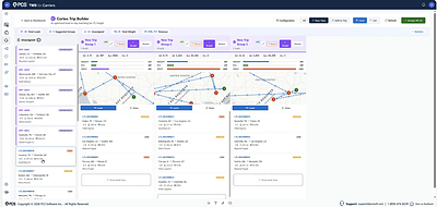 Cortex automatically groups LTL loads into optimized trips — matching freight by lane, weight, and capacity in seconds.