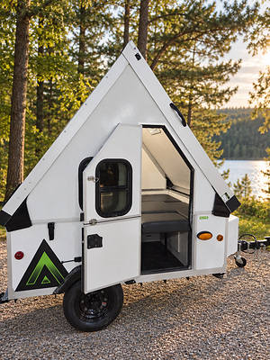 Designed to go where curiosity leads. Meet the new Alite—lightweight garageable freedom with iconic A-frame style.  Full height interior under 700 pounds.