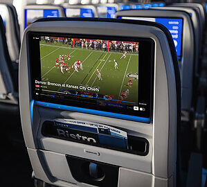 United Teams Up with DISH to Broadcast Professional and College Football Games Live on Starlink-Enabled Seatback Screens