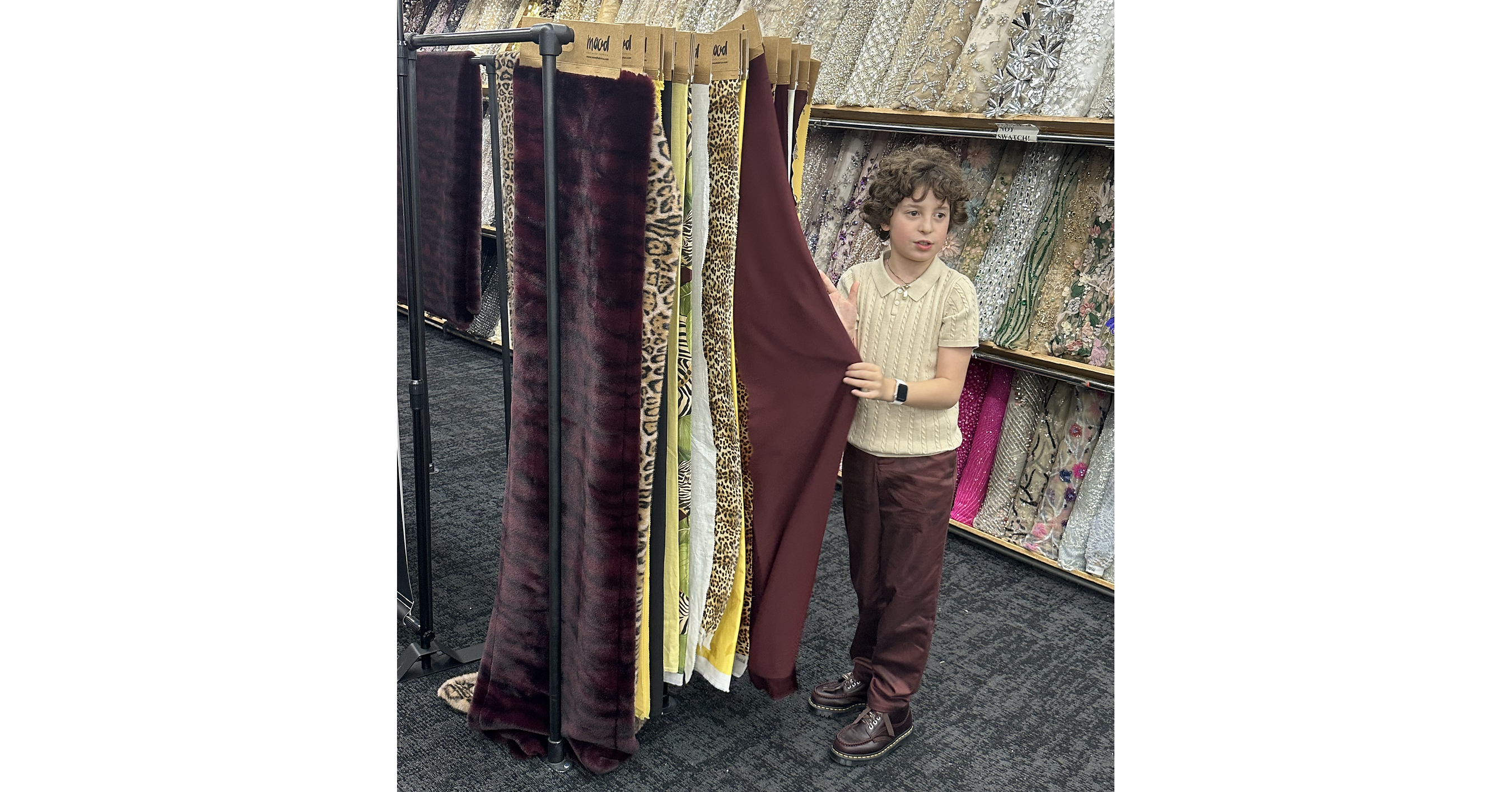 Youngest Runway Fashion Designer Launches Own Fabric Collection With Mood Fabrics -- Earns Two More Guinness World Records