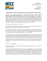 NGEx Minerals Announces Chair Succession and Appointment of New Director