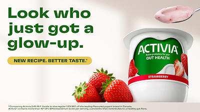 Activia’s newly engineered recipe supports gut health, provides essential nutrients, and introduces vitamin A to support the normal function of the immune system.