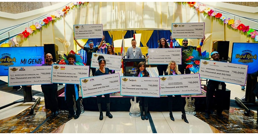 Seminole Hard Rock Tampa Celebrates Hispanic Heritage Month with $100,000 Donation to Local Hispanic Community Organizations