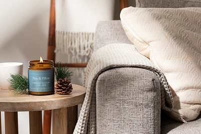 Naturepedic and Fontana Candle Co. Pine & Pillow Candle