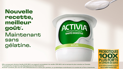 Activia(MD) se réinvente avec une évolution de marque audacieuse, et redéfinit l'expérience des yogourts probiotiques au Canada