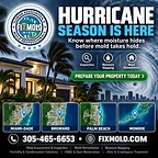 Hurricane season is here. Prepare your South Florida property with FixMold’s mold inspection, moisture mapping, and remediation services.