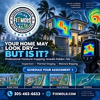 Your home may look dry, yet hidden moisture can create mold risks. Trust FixMold for professional moisture mapping and assessment across South Florida.
