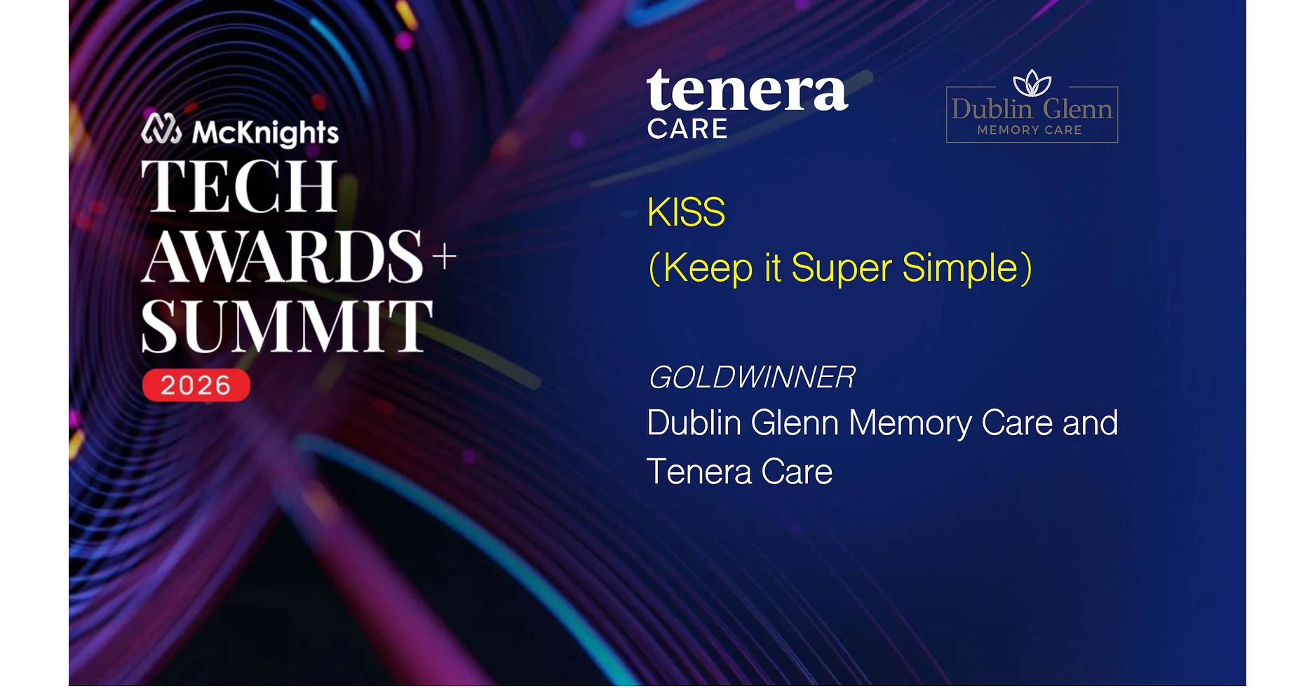 Tenera Care and Dublin Glenn Memory Care Win Gold in 2026 McKnight's Technology Awards