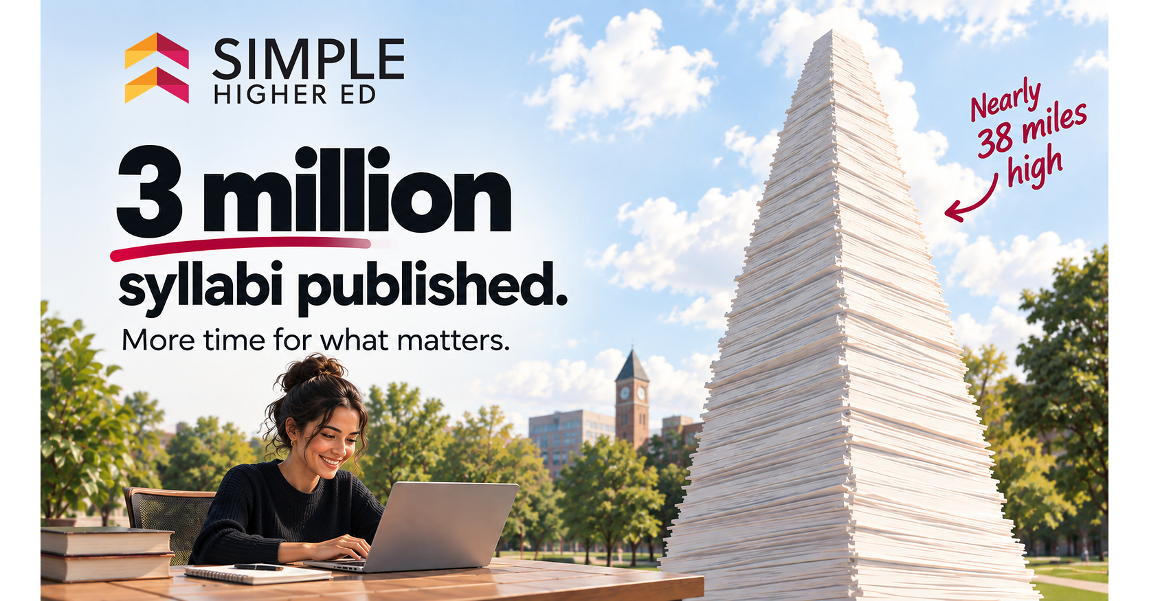 Simple Syllabus reaches 3 million syllabi published, representing an estimated 2.85 million hours saved