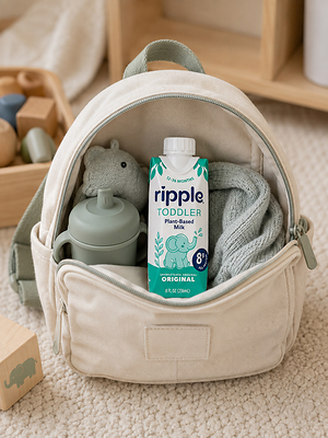 Shelf-stable Ripple Toddler Milk delivers 8g of pea protein in an easy-to-pack 8 oz. carton.