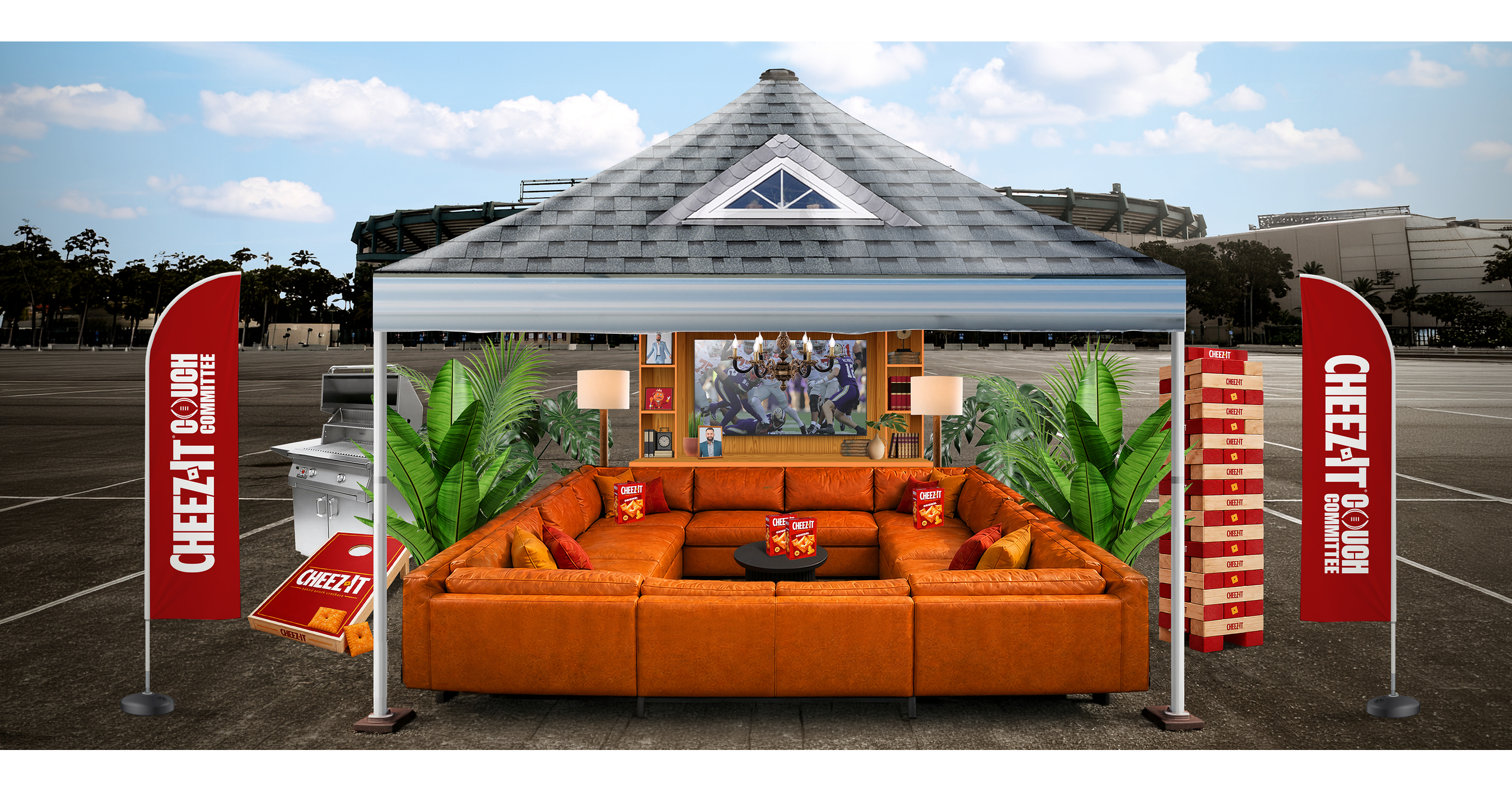 CHEEZ-IT® INTRODUCES CUSTOM RENTABLE CHEEZ-IT COUCH FOR ULTIMATE COLLEGE FOOTBALL TAILGATE EXPERIENCE