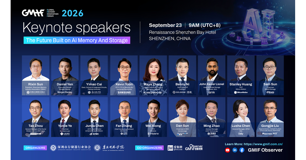 GMIF 2026 Speakers Unveiled: Samsung, Sandisk, Solidigm and More on the Lineup GMIF 2026 Speakers Unveiled: Samsung, Sandisk, Solidigm and More on the Lineup