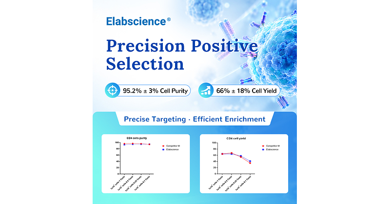 Elabscience® Launches EasySort™ Mouse CD4 Nanobeads, Its First Magnetic Bead Product for Positive Cell Selection