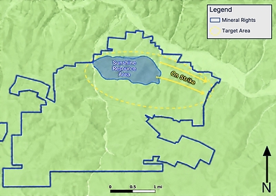 Figure 2: East Sunshine: Highest-Priority Near-Mine Exploration Target