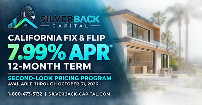 California Fix and Flip Rate 7.99%