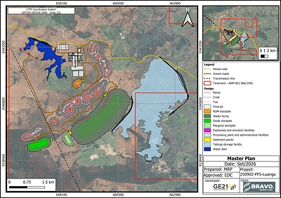 Figure 7: Site Layout for the Luanga PFS Base Case