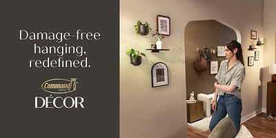 The Command™ DÉCOR Collection transforms functional fixtures into elevated design accents for every room.