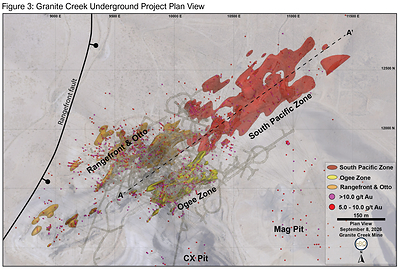 Figure 3: Granite Creek Underground Project Plan View
