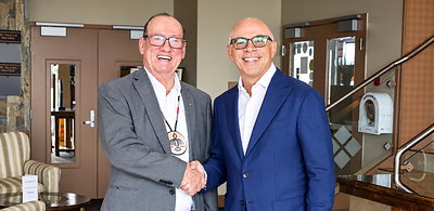 File photo: Chief Terry Paul, Chief & CEO of Membertou, and Albert Barbusci, CEO of Novaporte. Membertou and Novaporte have worked together for more than a decade to advance the Novaporte infrastructure platform in Sydney Harbour, Nova Scotia.