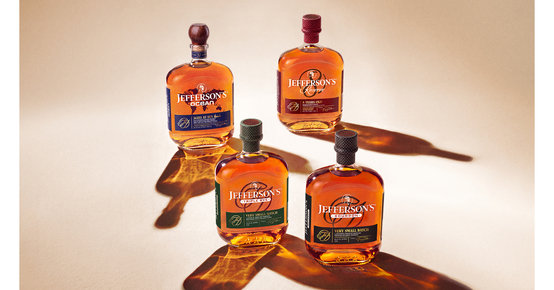 JEFFERSON'S® BOURBON UNVEILS FRESH LOOK ACROSS THE PORTFOLIO AND INTRODUCES AN 8-YEAR AGE STATEMENT FOR JEFFERSON'S® RESERVE
