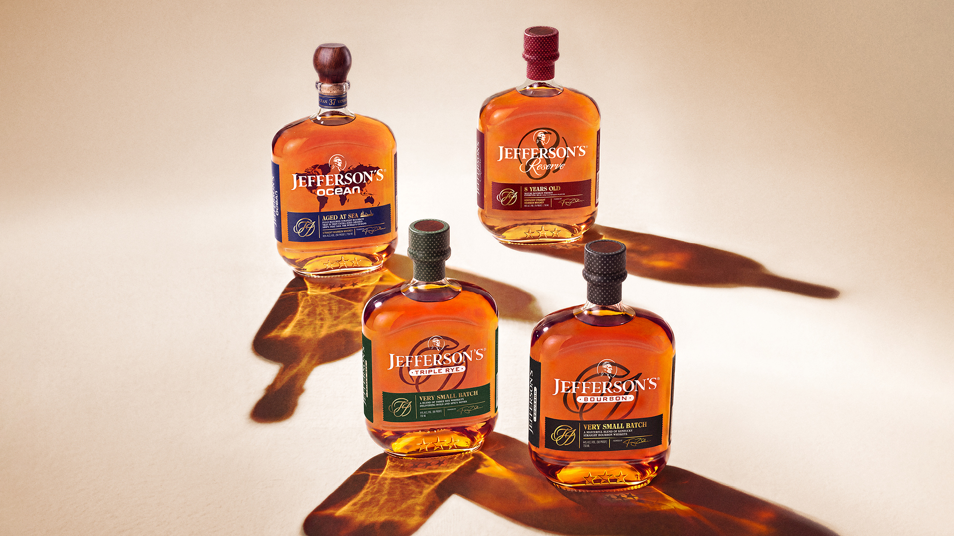 JEFFERSON'S® BOURBON UNVEILS FRESH LOOK ACROSS THE PORTFOLIO AND INTRODUCES AN 8-YEAR AGE STATEMENT FOR JEFFERSON'S® RESERVE