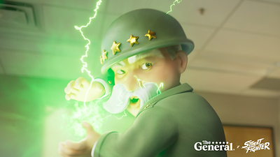The General charges up a powerful Hadoken for the company's new Street Fighter ad