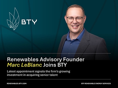 Renewables Advisory Founder Marc LeBlanc joins BTY: