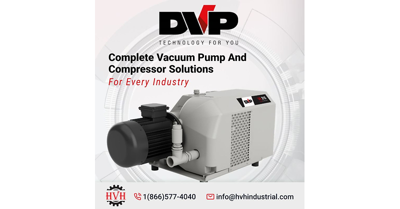 HVH Industrial Expands Vacuum Pump Lineup for Industrial Applications with DVP