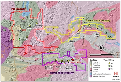 newswire.ca - Hemlo Mining Corp. - Hemlo Mining Corp. Announces Refined Porphyry Model Supporting District-Scale Potential Across its 45,000-Hectare Land Package