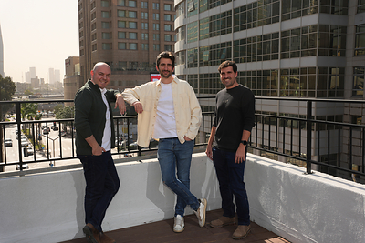 L-R: Three Chamelio Co-Founders Alex Zilberman, CEO, Gil Banyas, COO and Gal Lellouche CTO 