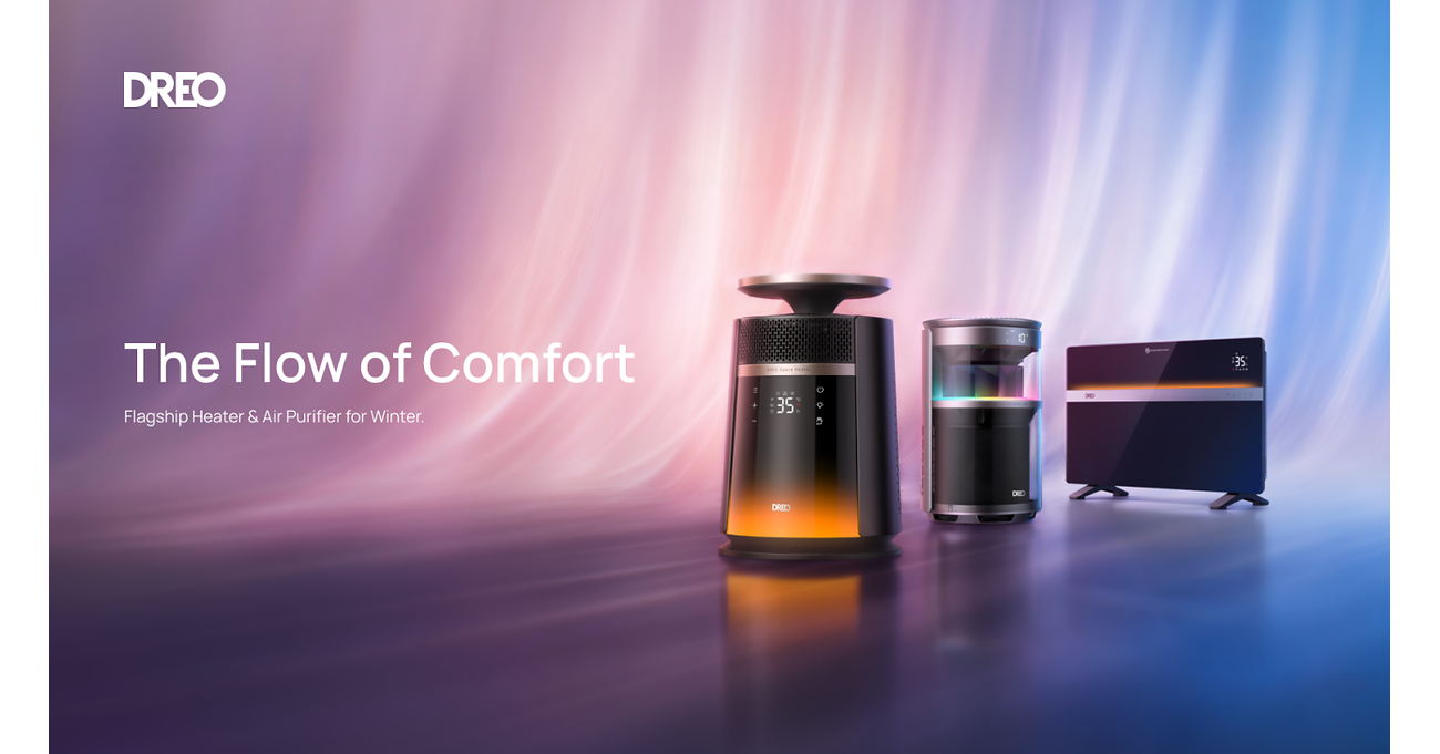 DREO Launches New Winter Lineup, Led by Whole-Room Heater 720S with AutoShift™ Technology and Convection Heater 711S