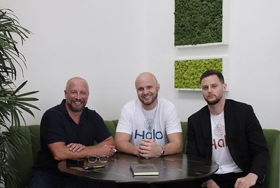 From left, Eric Post, Nick Krem and Michael Krem in Portland, Oregon, brainstorming the future of the real estate industry and Halo's place in it. Eric Post built Halo, the A.I. CMO for real estate agents; Nick Krem is co-founder and CEO and Michael Krem is co-founder of the Krem Institute of Artificial Intelligence.