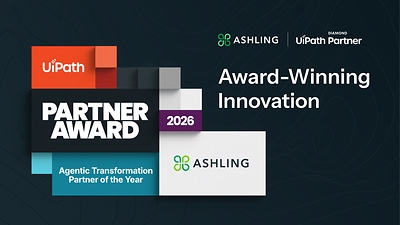 Ashling Recognized as a UiPath 2026 Partner of the Year Award Winner